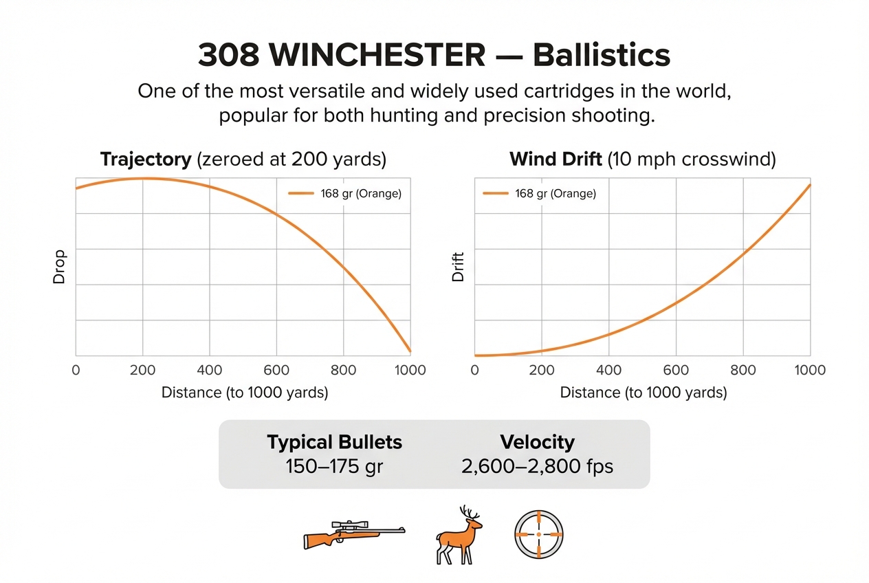 308 Winchester Ballistics | My Reloading