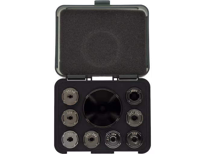 Frankford Arsenal Aluminum Powder Funnel Kit with nozzles and storage case