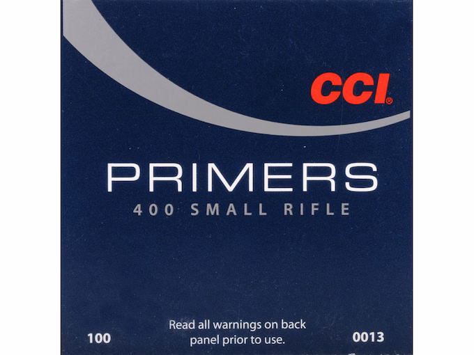 CCI No. 400 Small Rifle Primer packaging and specifications
